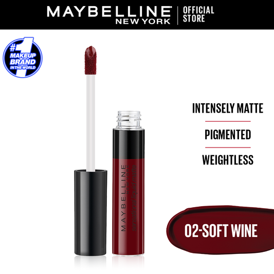 Maybelline New York Color Sensational Liquid Matte Lipstick - 02 Soft Wine